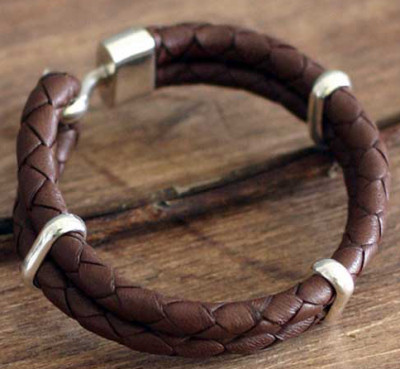 leather jewelry and bracelets