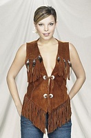 ladies suede leather vest