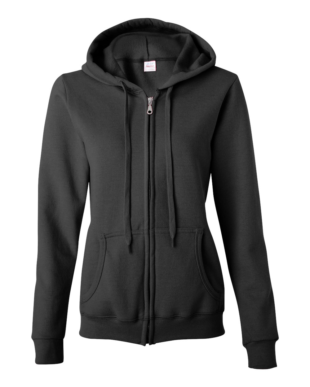 black zip up hoodie ladies