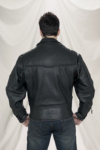 mens pistol pete style leather jacket