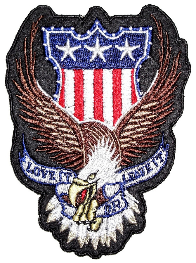 LOVE  IT or LEAVE IT USA proud patch eagle Details about     BIKER patches VEST Jacket  Funny. 