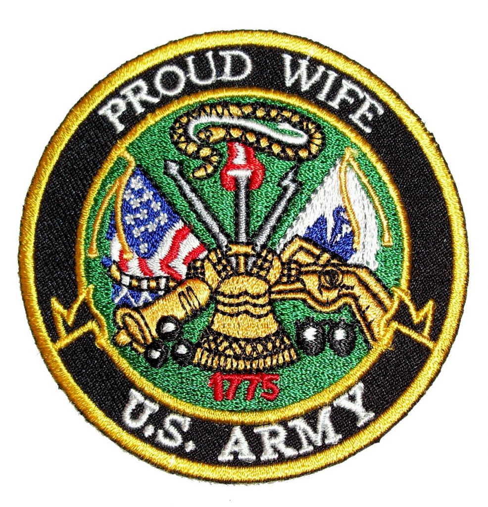 Patriotic Proud Wife US Army Embroidered Biker Patch Leather Supreme