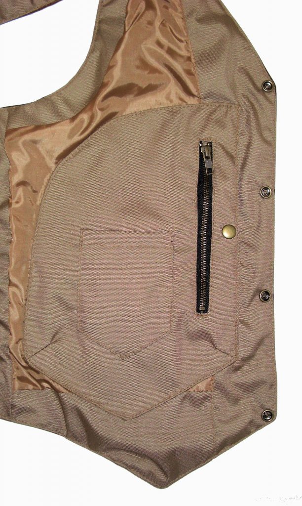 Mens 10 Pocket Retro Brown Concealed Carry Buffalo Hide Leather Vest