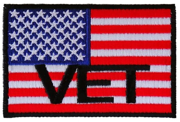 Patriotic Vet embroidered patch