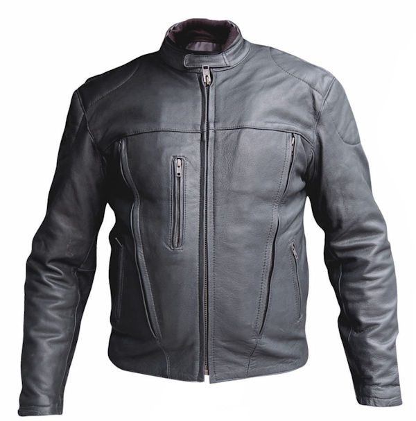 mens naked buffalo hide leather riding jacket