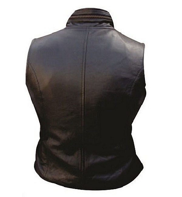 lambskin leather vest