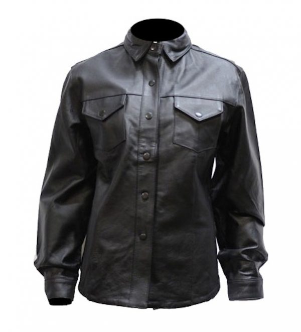 Ladies leather shirt