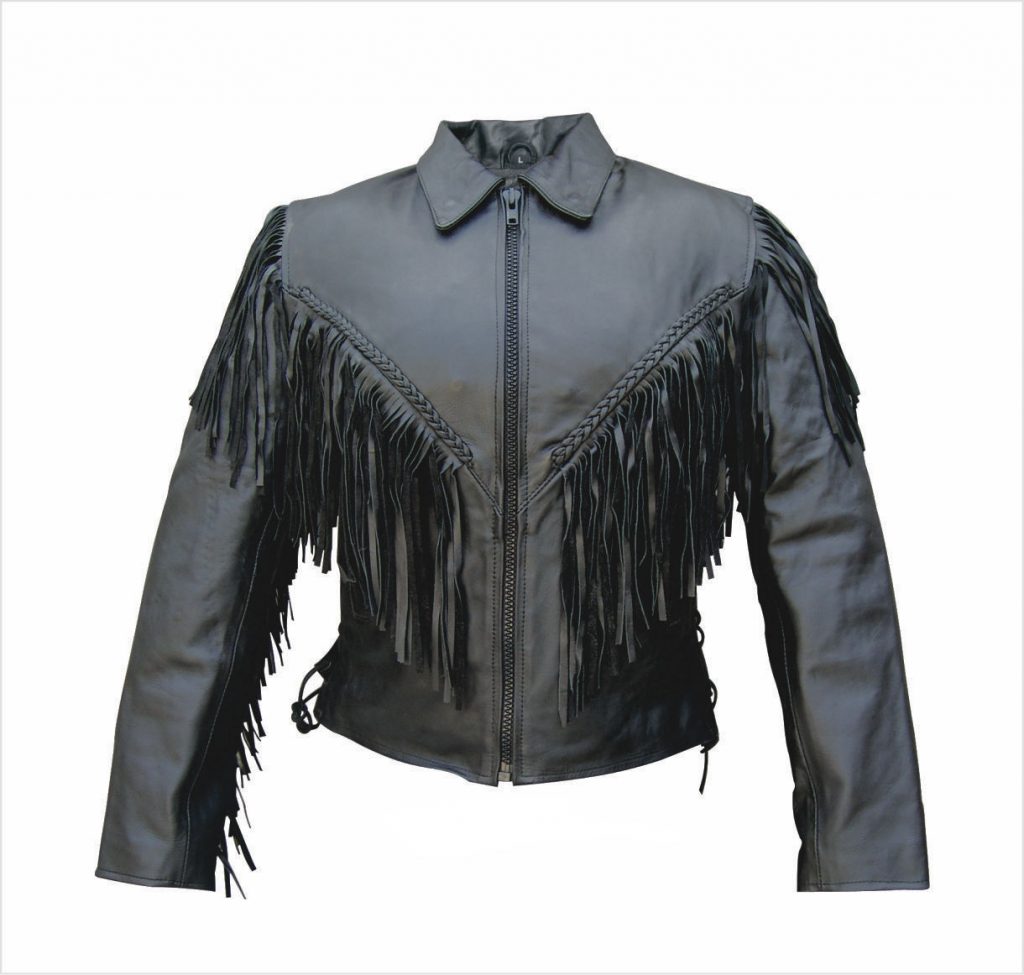 Womens Cowhide Leather Jacket With Fringe WLSJ42 Leather Supreme