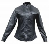 ladies western style leather shirt