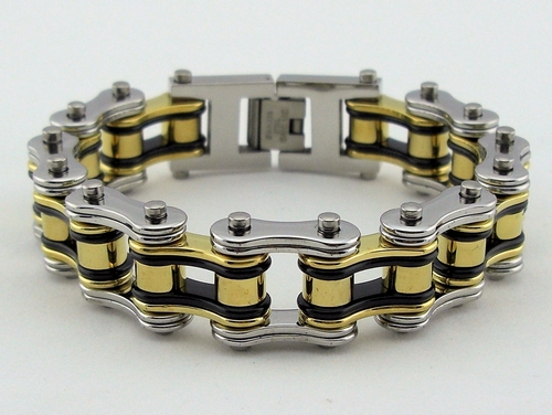 Men's biker chain bracelet