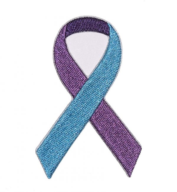 blue and purple suicide awareness ribbon