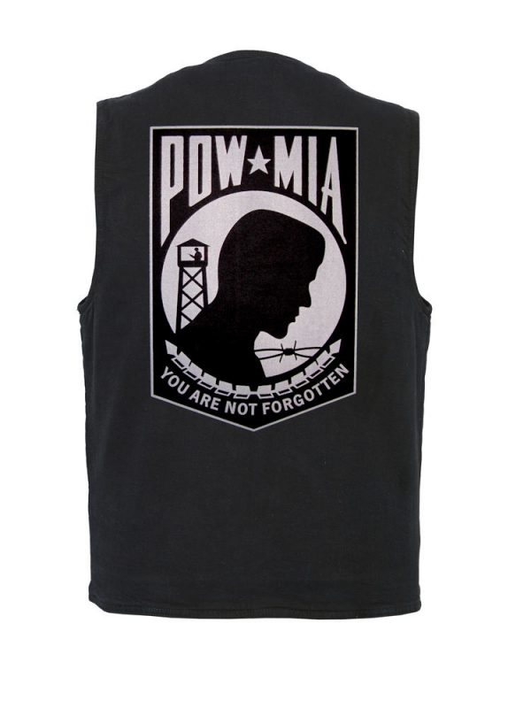 pow mia designer biker vest