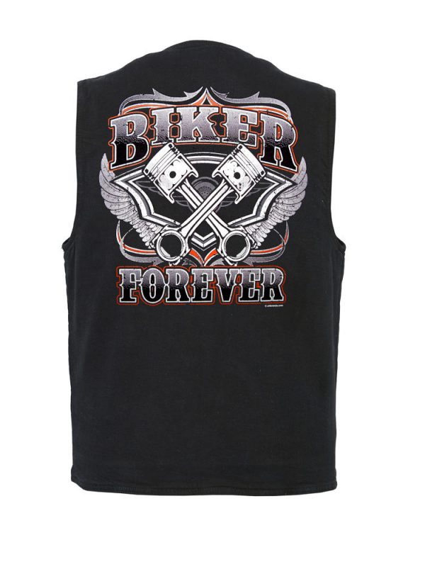 mens biker forever designer vest