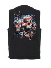 mens patriotic skulls designer vest