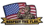 respect the flag patriotic flag patch