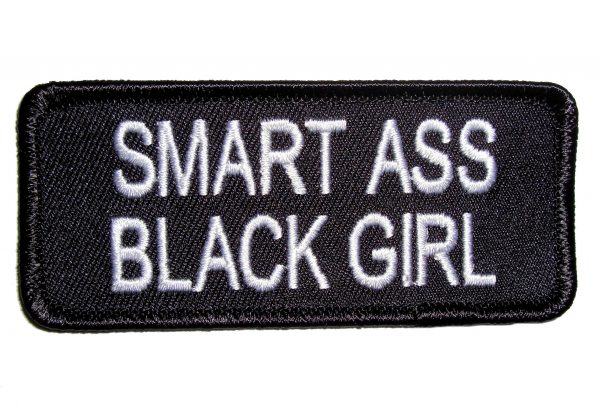 smart ass black girl biker patch