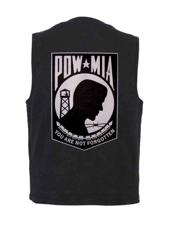 Denim vest with POW-MIA Vet patch