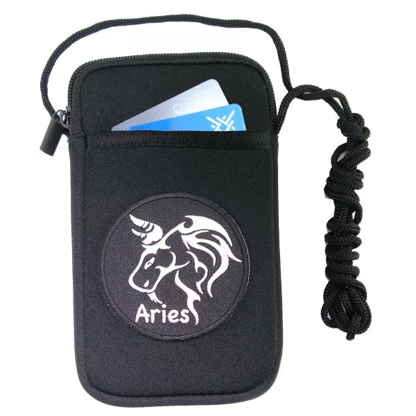 ladies cell phone case with Aries patch