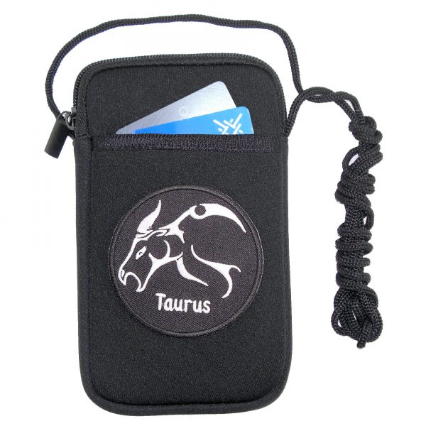 ladies cell phone case with Taurus patch