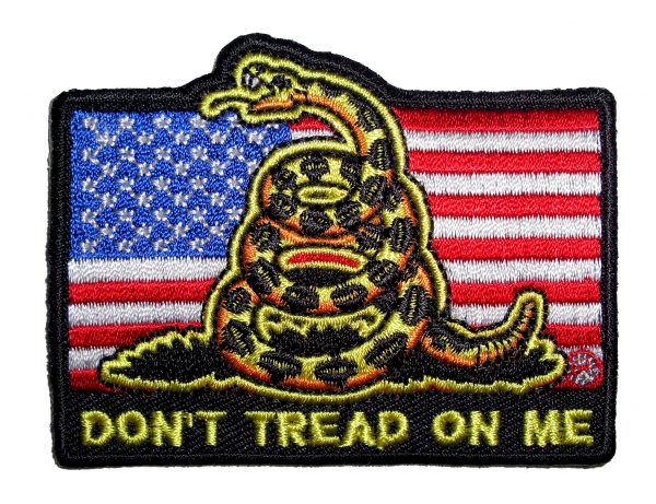 patriotic Gadsden snake don't tread on me biker patch