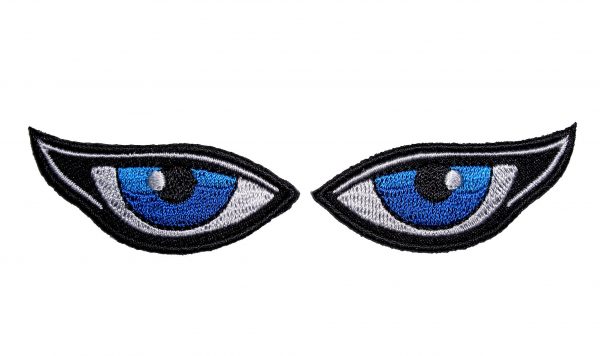 ladies blue eyes biker patches