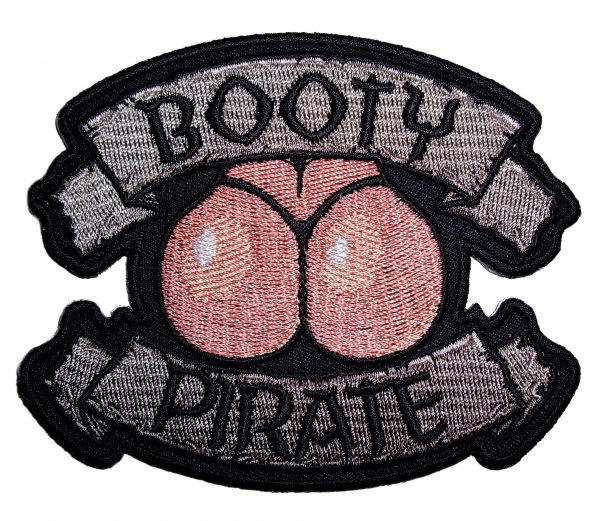 ladies booty pirate biker patch