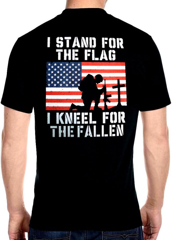 mens fallen soldier biker t-shirt back