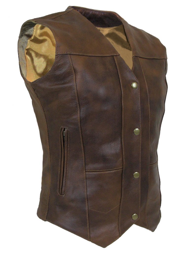 leather vest com