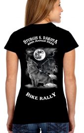 Ladies Sturgis Howling Wolf Tee Shirt