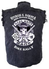 Dead Man's Hand Sturgis Denim Biker Shirt