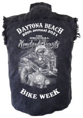Daytona Beach Bike Week 2021 Badass Skeleton Rider Mens Shirt