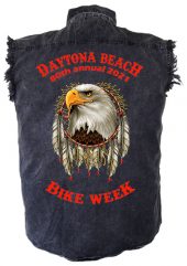 Men's Daytona Beach Bike Week Bald Eagle Biker Shirt