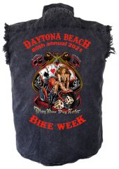 Daytona Beach Bike Week 2021 Play Now Pay Later Men's Denim Shirt
