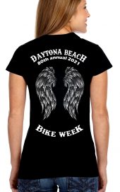 Daytona Bike Week 2021 Wings of Freedom Ladies Tee Shirt