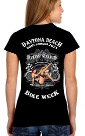 Daytona Bike Week 2021 Pin-Up Babe Ladies Tee Shirt