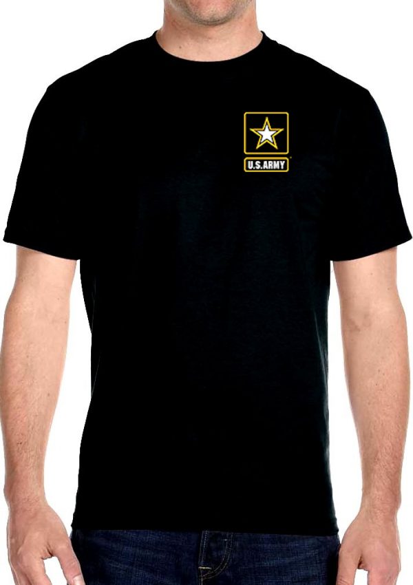 mens army logo biker t-shirts