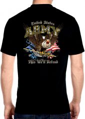 mens military eagles biker t-shirt