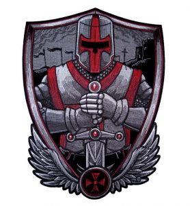 Large Christian crusader biker patch