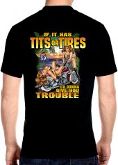 men's tits or tires biker t-shirt