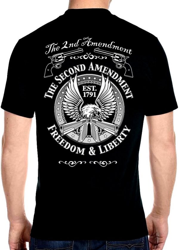 men's the second amendment eagle biker t-shirt