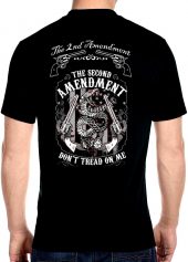 men's the second amendment don't tread on me snake biker t-shirt