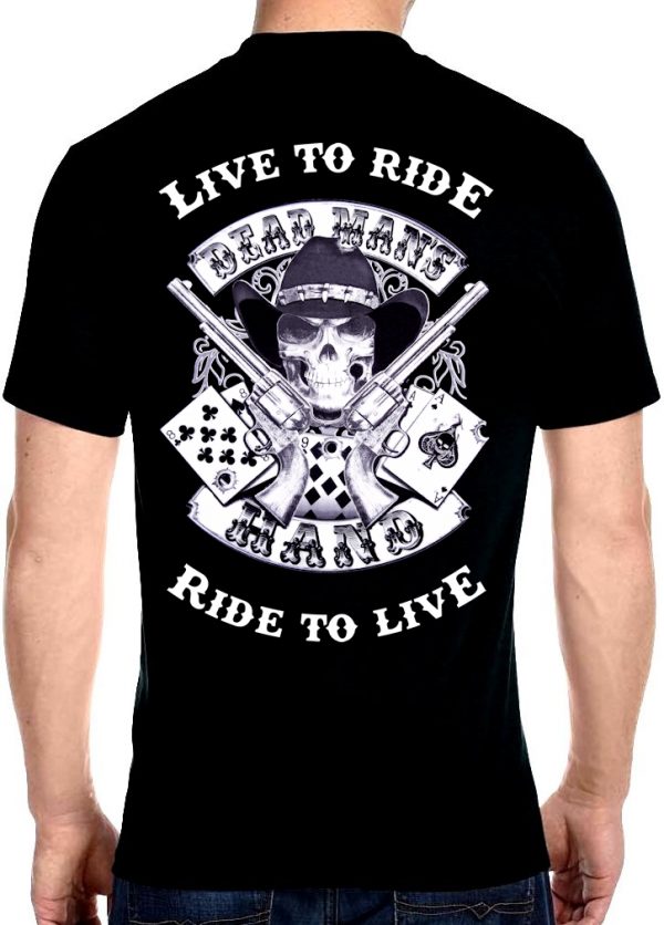 mens live to ride ride to live deadmans t-shirt