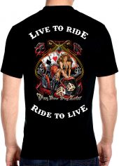 mens live to ride ride to live play now pay later biker tee