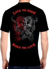 mens live to ride ride to live gunslinger t-shirt