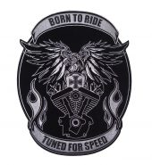 mens born to ride motorcycle patch