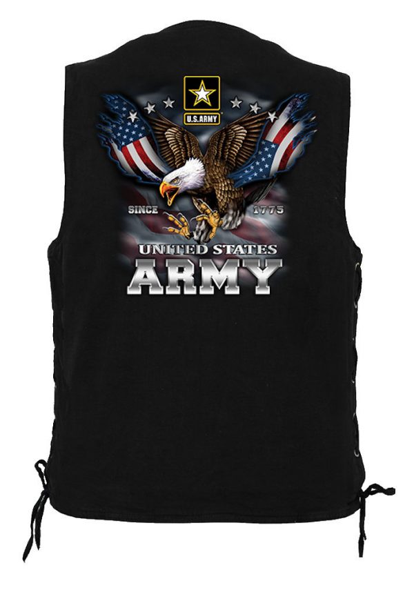 mens denim vest us army eagle