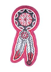 native American red feathers dreamcatcher patch