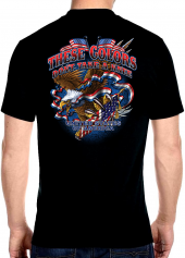 mens biker t-shirt these colors don't take a knee patriotic military eagle design