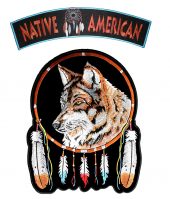 native American wolf rocker set