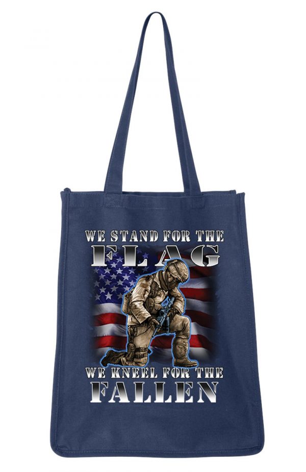 stand for the flag military patriotic tote bag